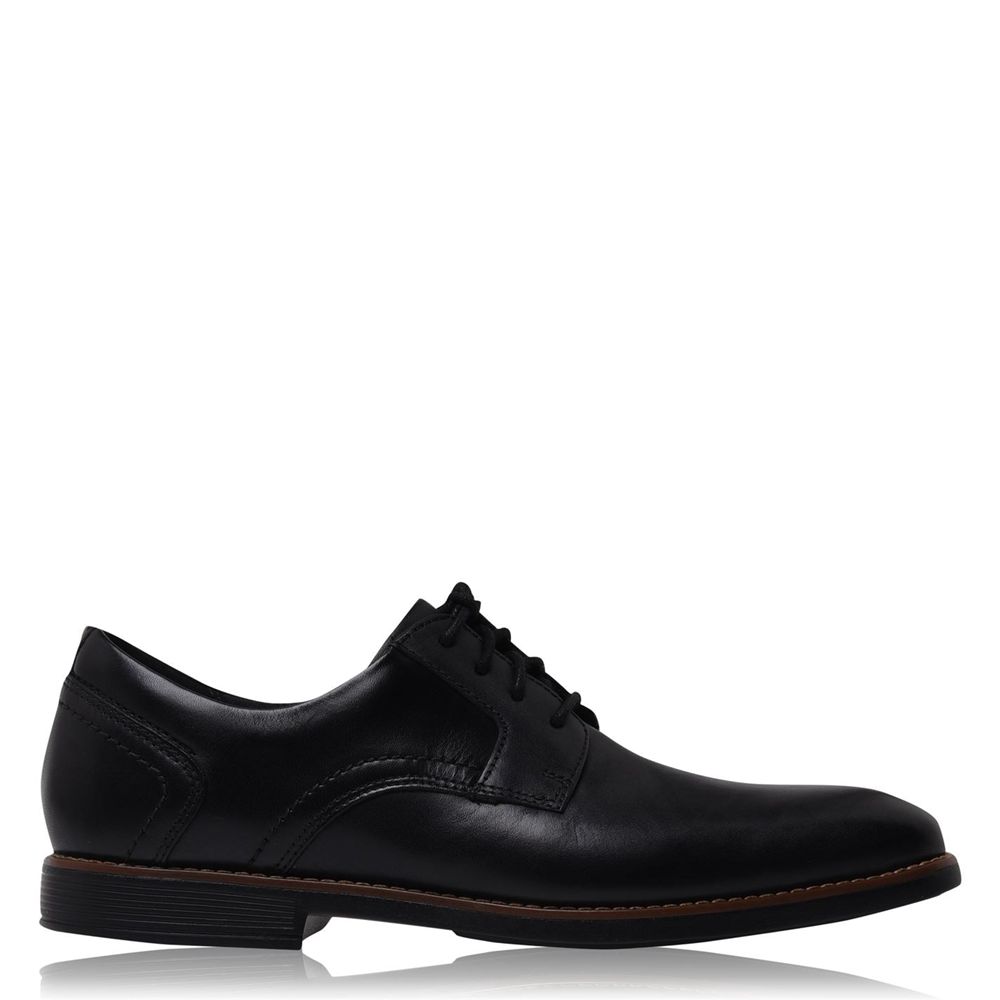 Sapatos Oxford Homem Rockport Slayter Pretas,Portugal DEOQV-1736